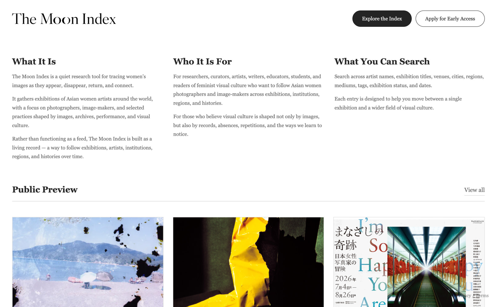 The Moon Index overview
